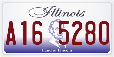 IL license plate A165280