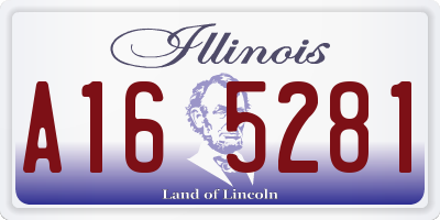 IL license plate A165281