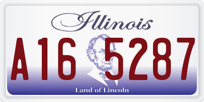IL license plate A165287