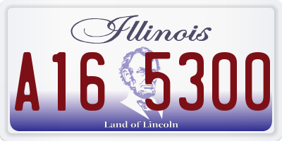 IL license plate A165300