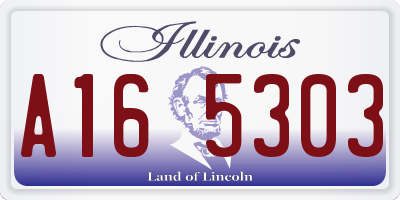 IL license plate A165303