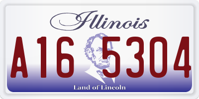 IL license plate A165304