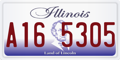IL license plate A165305