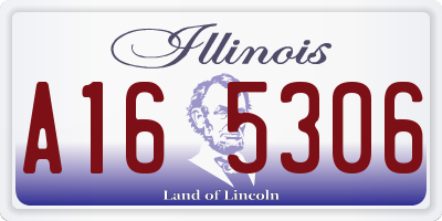 IL license plate A165306