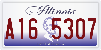 IL license plate A165307