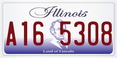 IL license plate A165308