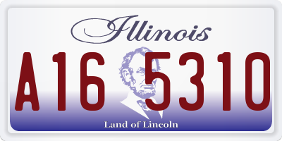 IL license plate A165310