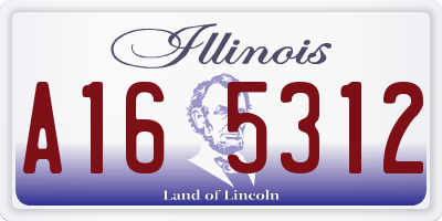IL license plate A165312