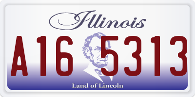 IL license plate A165313