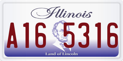 IL license plate A165316