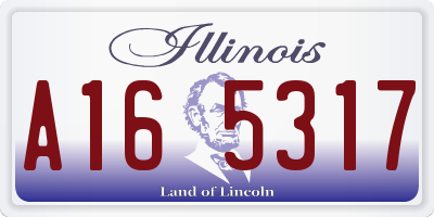 IL license plate A165317