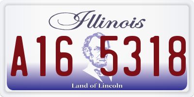 IL license plate A165318