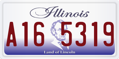 IL license plate A165319
