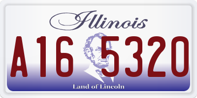 IL license plate A165320