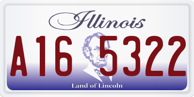 IL license plate A165322
