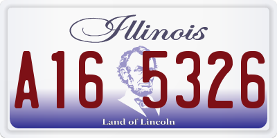 IL license plate A165326