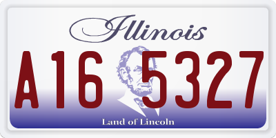 IL license plate A165327