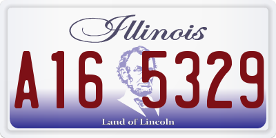 IL license plate A165329