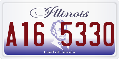 IL license plate A165330