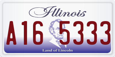 IL license plate A165333