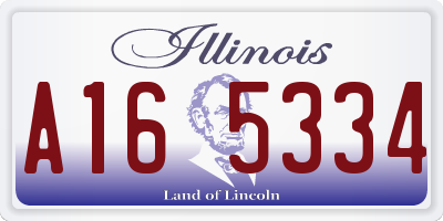 IL license plate A165334