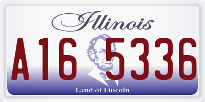 IL license plate A165336