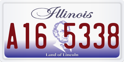 IL license plate A165338