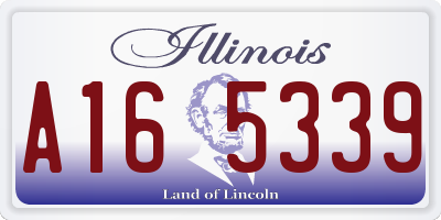 IL license plate A165339