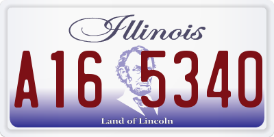 IL license plate A165340