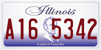 IL license plate A165342
