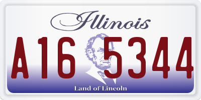 IL license plate A165344