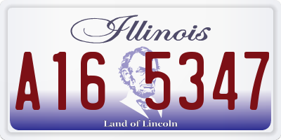 IL license plate A165347
