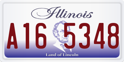 IL license plate A165348