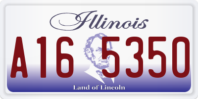 IL license plate A165350