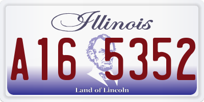 IL license plate A165352