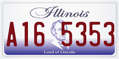 IL license plate A165353