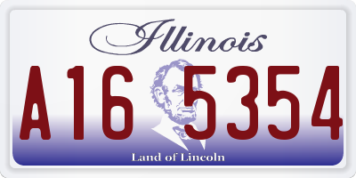 IL license plate A165354