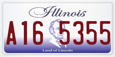 IL license plate A165355