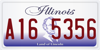 IL license plate A165356