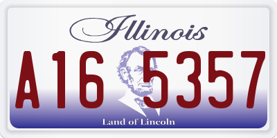 IL license plate A165357