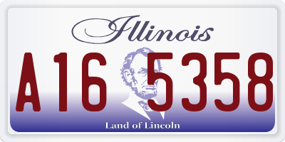 IL license plate A165358