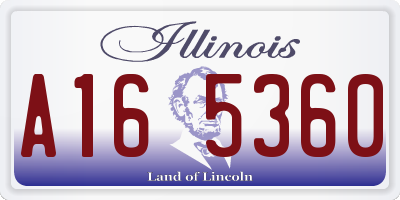 IL license plate A165360