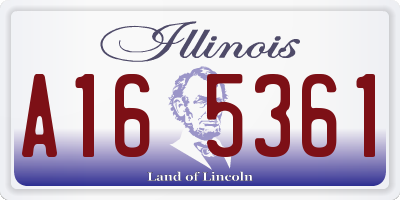 IL license plate A165361