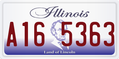 IL license plate A165363