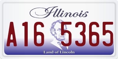 IL license plate A165365