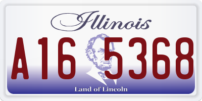 IL license plate A165368