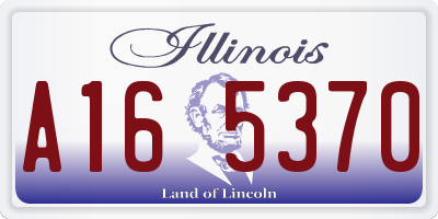 IL license plate A165370
