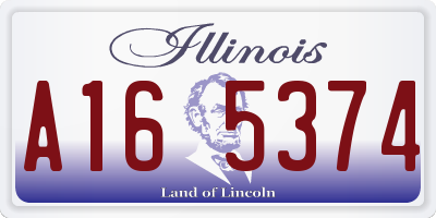 IL license plate A165374