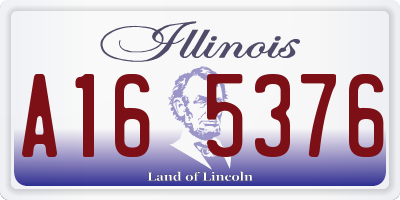 IL license plate A165376