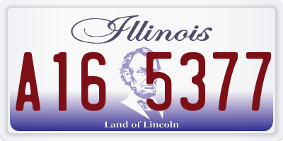 IL license plate A165377